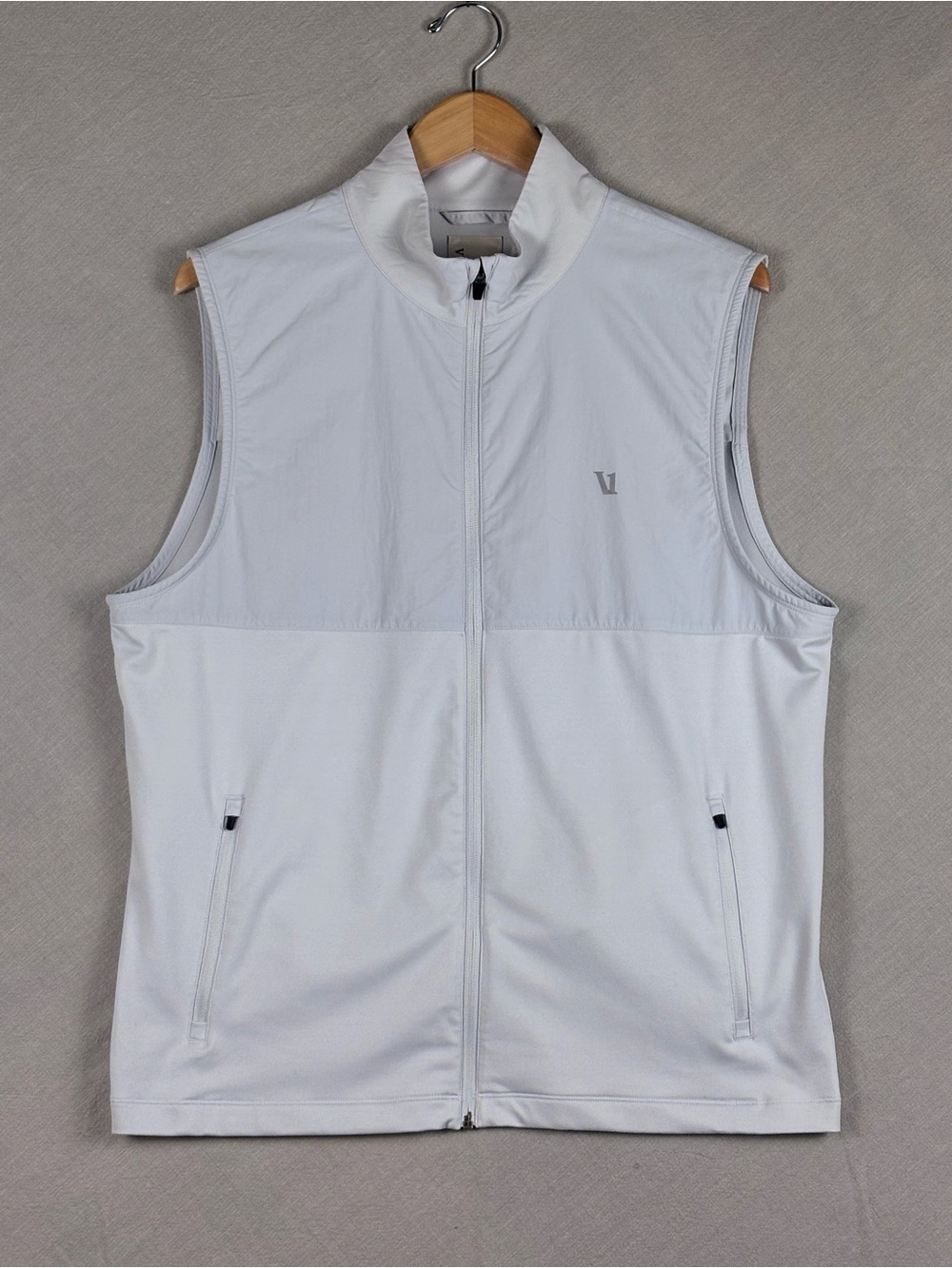 Vuori Sunday Element Vest Men’s Large Full Zip Performance Gray V286 EUC